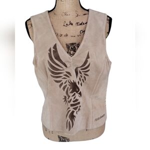 Harley Davidson Vintage Y2K 2002 Leather Suede Top Size M